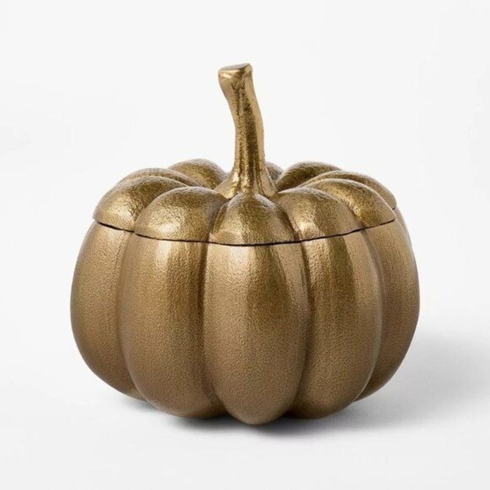 Recycled Aluminum Pumpkin Gold - Threshold Studio McGee, Target Halloween Fall